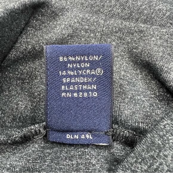 Lands End Womens Mock Neck Midi Dress Stretch Nylon Dark Heather Gray Size L - Picture 7 of 9